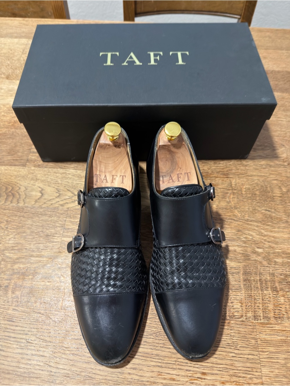 TAFT - The Lucca Monk in Black Woven - EU Size 42 (US Size 9)
